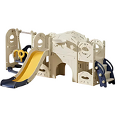 Children Playground Slide and Swing Set Playing Complex (Multicolor)